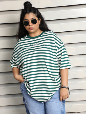 Pure Cotton Plus Size Drop-Shoulder Sleeves Oversized T-shirt
