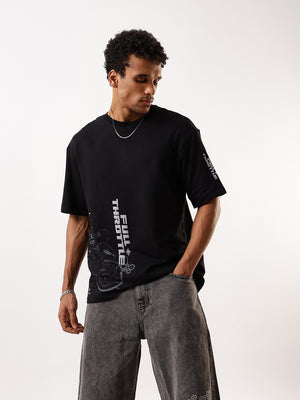 High star Printed Round Neck Pure Cotton Relaxed Fit T-shirt
