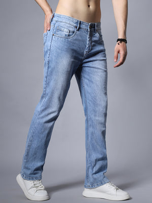 Men Low-Rise Regular Fit Clean Look Light Fade Stretchable Jeans