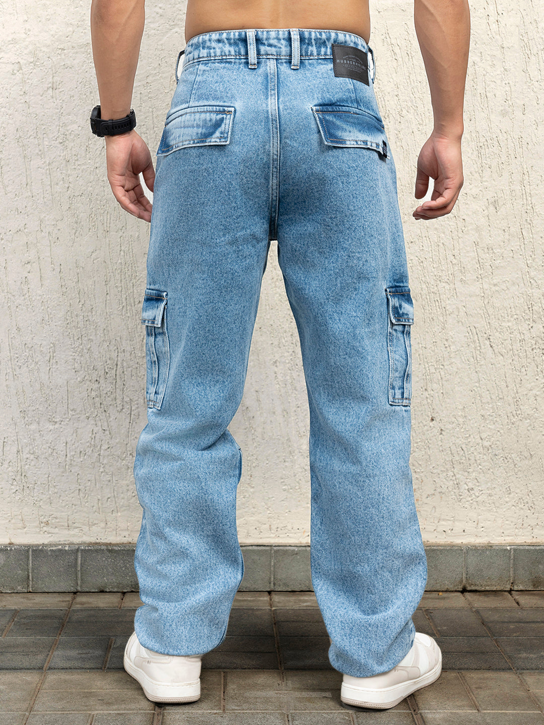 Hubberholme Men Straight Fit Mid-Rise Cotton Light Fade Jeans