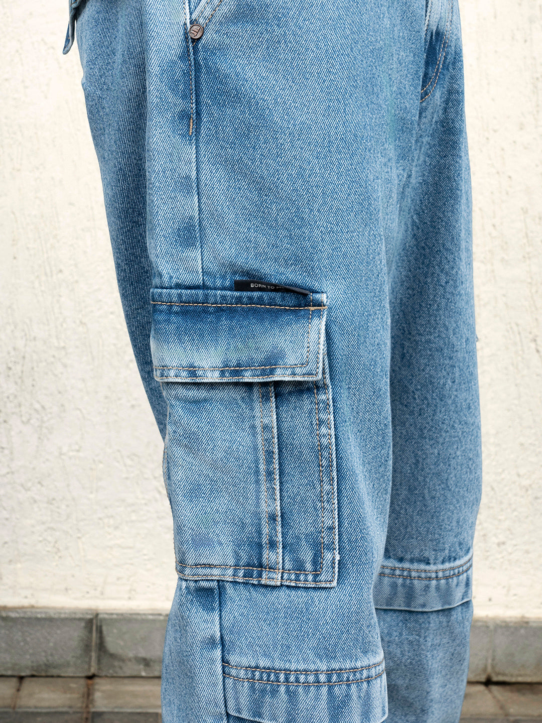 Hubberholme Men Straight Fit Mid-Rise Cotton Light Fade Jeans