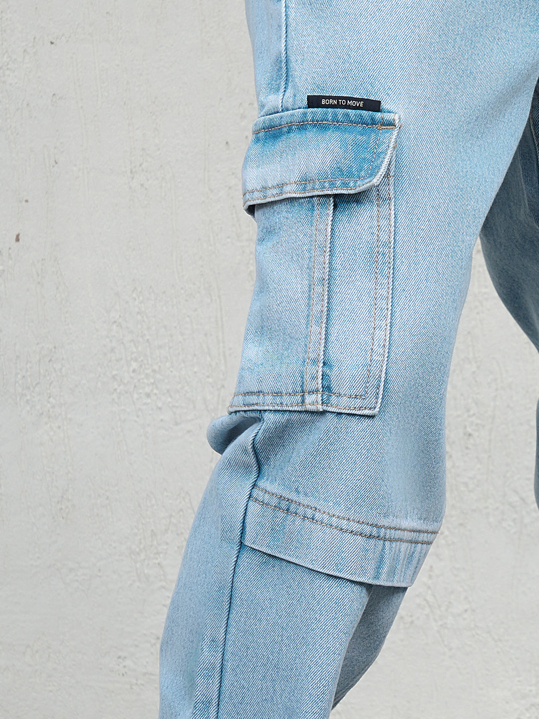 Hubberholme Men Relaxed Fit Cotton Cargo Jeans