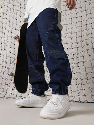 Hubberholme Men Comfort Baggy Jogger Fit Light Fade Jeans