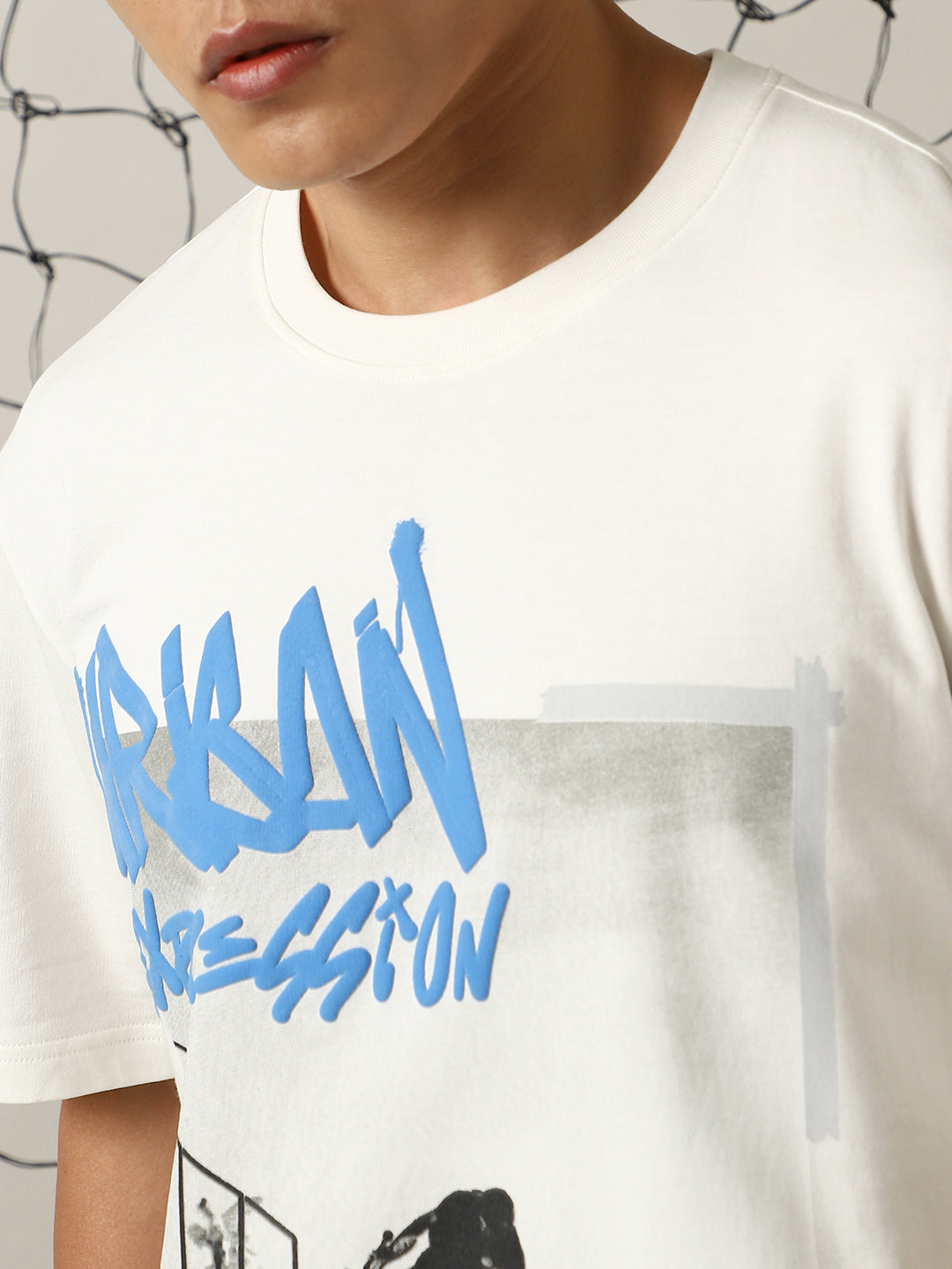 Hubberholme Men Street Graphic Printed Oversize Fit T-shirt