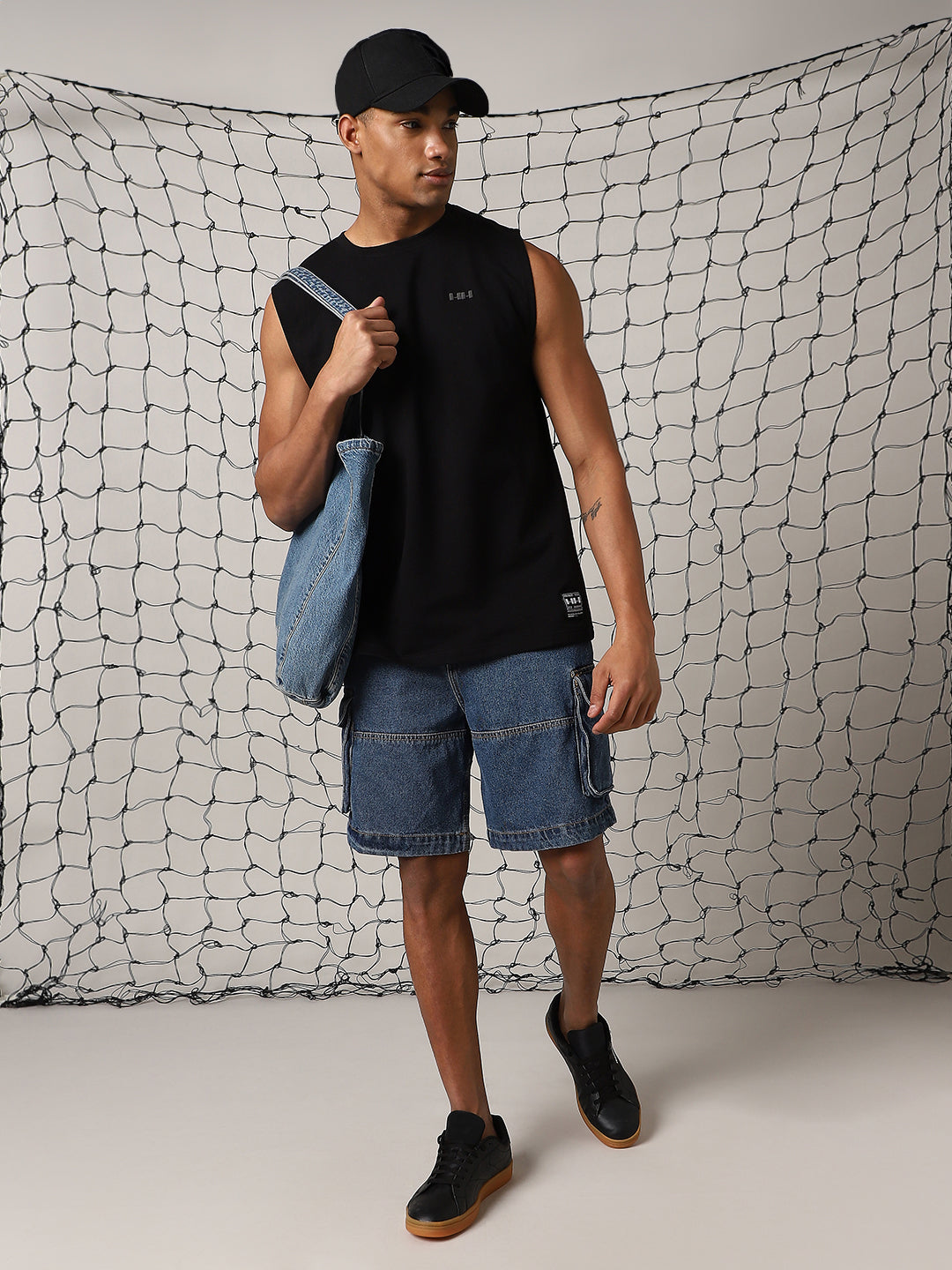 Hubberholme Men Round Neck Cotton Oversized Vest Sleeveless T-shirt