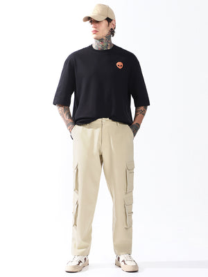 Hubberholme Men Relaxed Straight Leg Easy Wash Korean Trousers