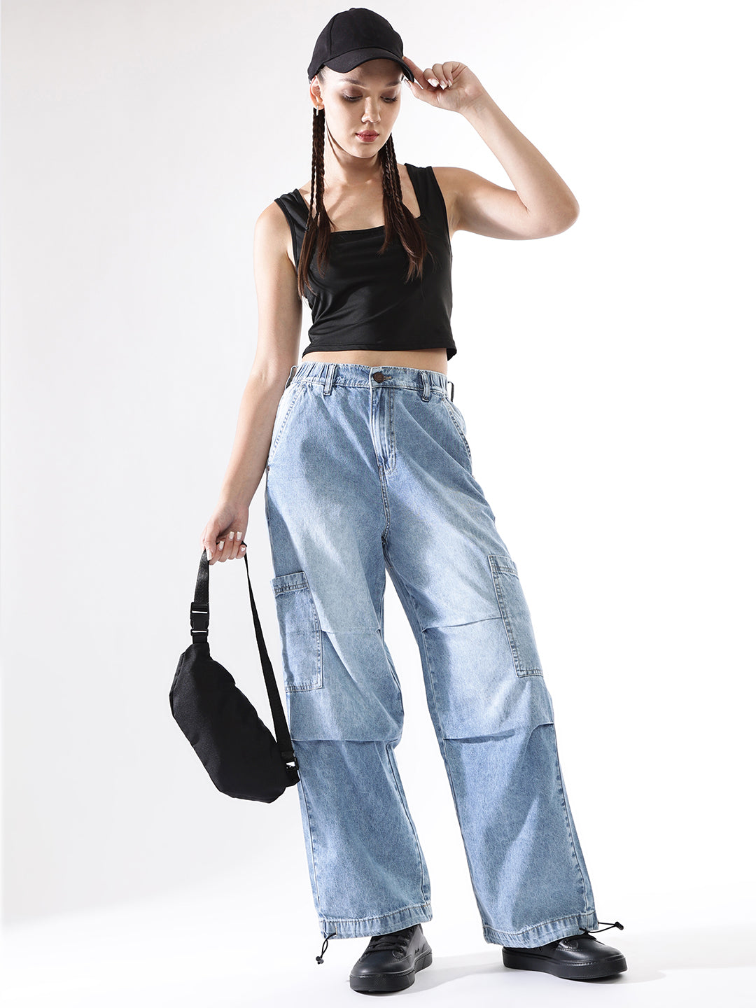 Hubberholme Women Washed Baggy High-rise   Jeans