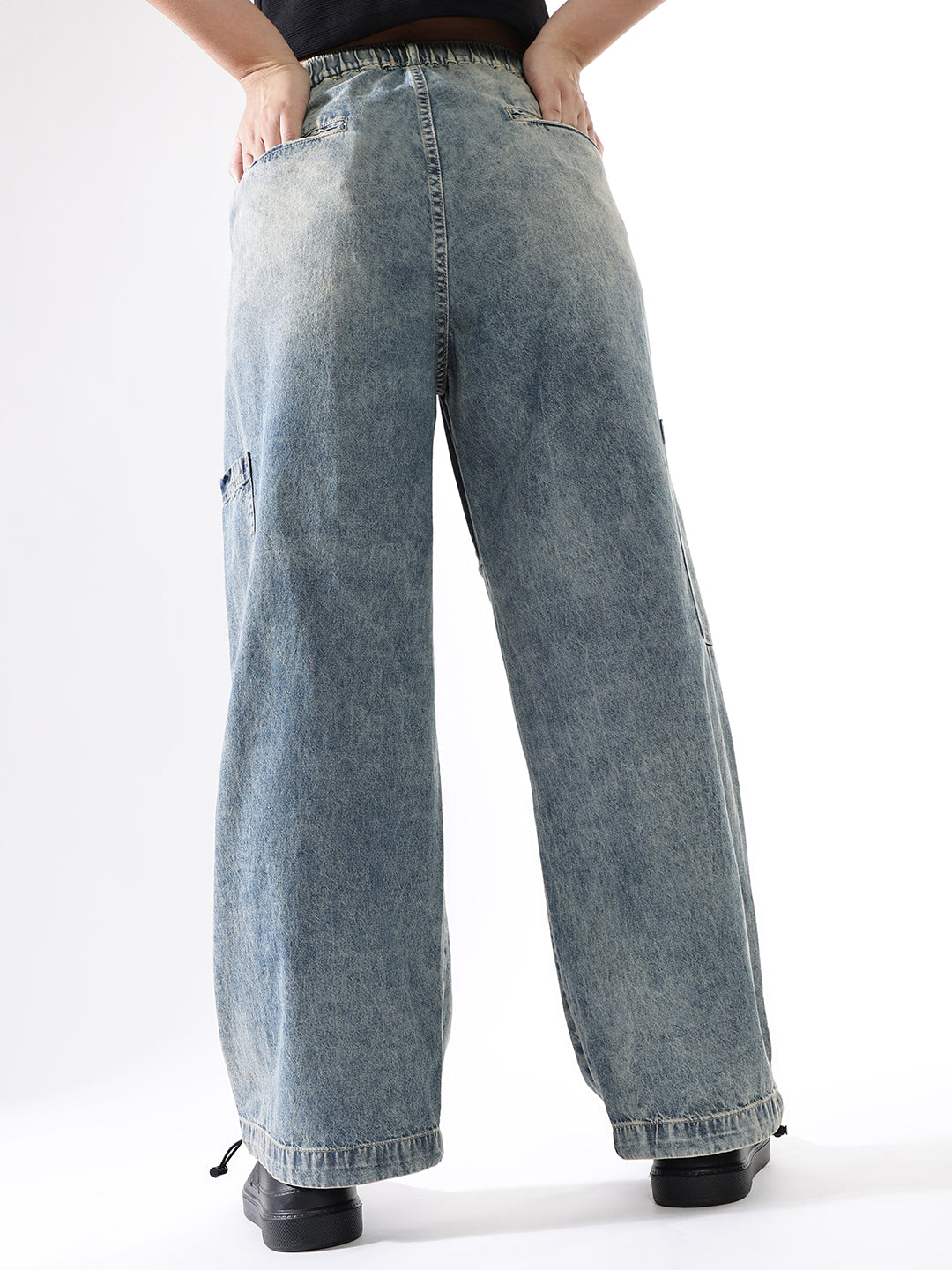 Hubberholme Women Washed Baggy High-rise   Jeans
