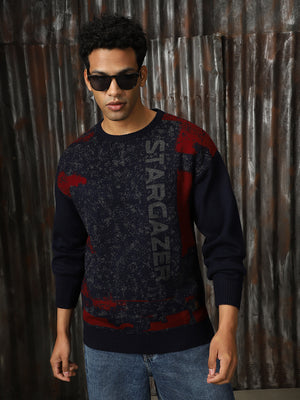 Men Knitted Acrylic Relaxed Fit Round neck Long Sleeve Sweaters