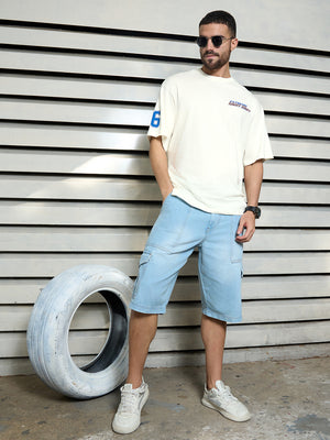 Men Cotton Short Sleeves Round Neck Printed Relaxed Fit Tshirt