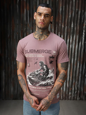 Men Printed Cotton Regular Fit Round neck Short Sleeve T-Shirts