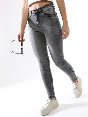 High Star Women Washed Skinny fit Highrise Jeans