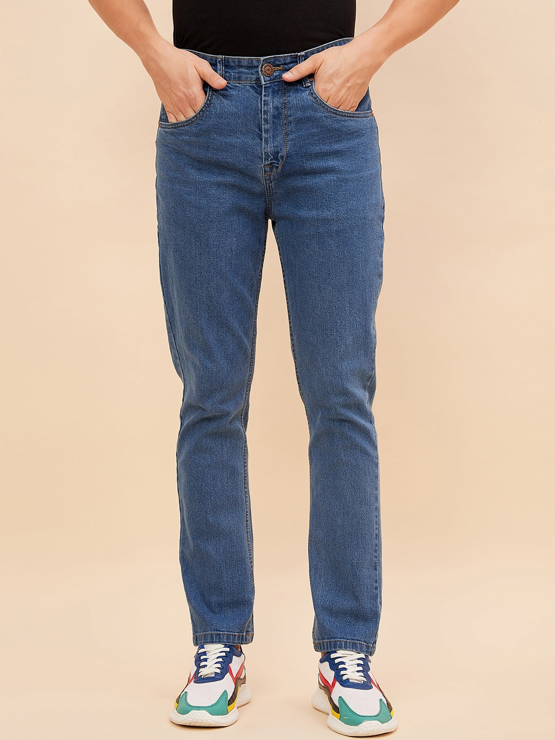 Men Straight Fit Stretchable Jeans