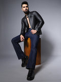 Men Blue Straight Fit Mid-Rise Stretchable Jeans
