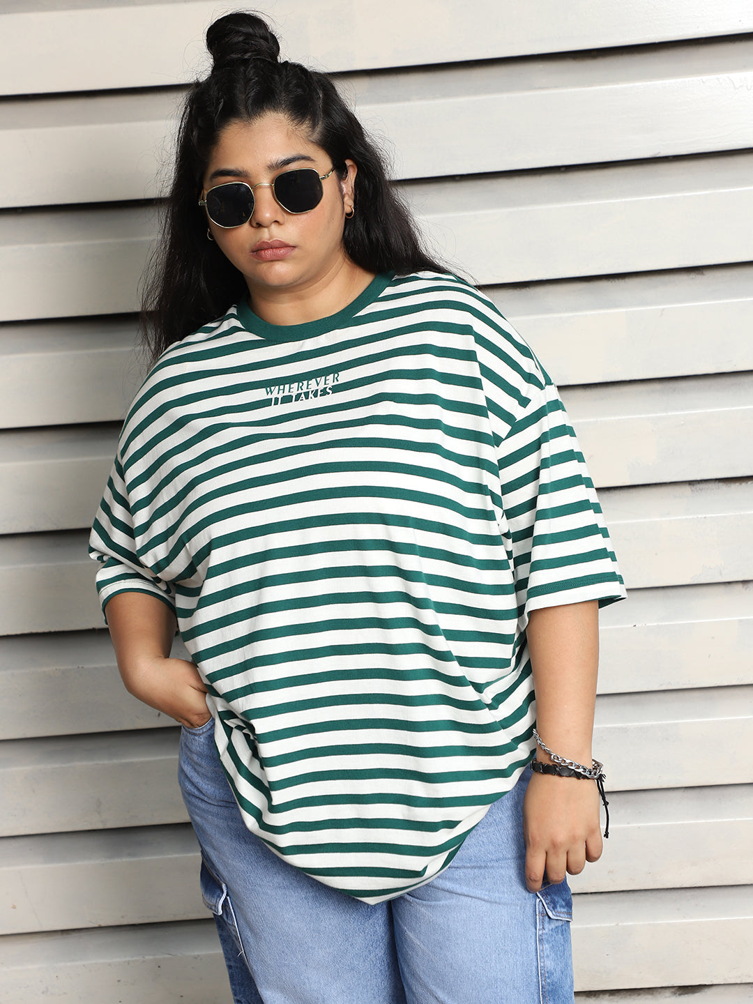 Pure Cotton Plus Size Drop-Shoulder Sleeves Oversized T-shirt