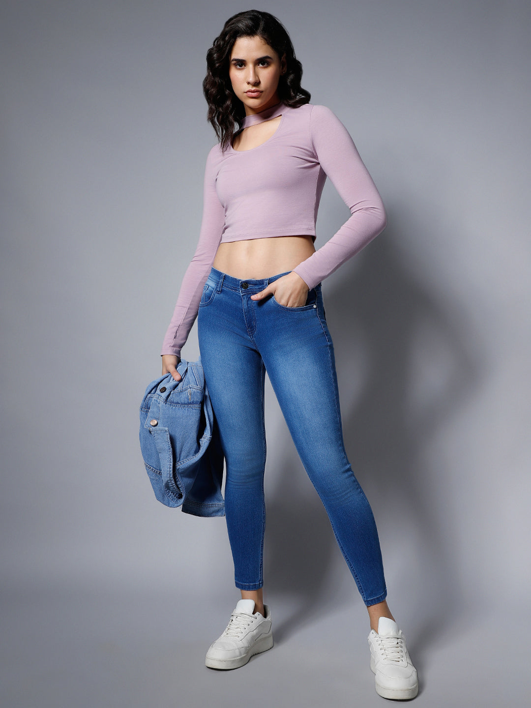 Women Blue Slim Fit Mid-Rise Clean Look Stretchable Jeans
