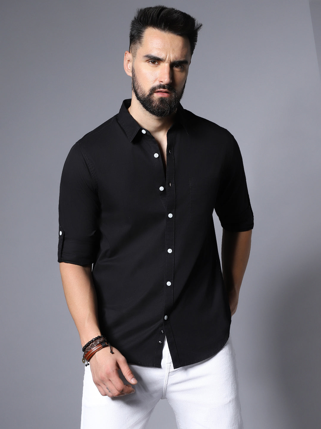 Classic Opaque Casual Shirt