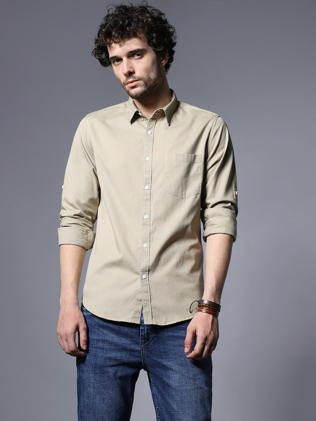 Classic Opaque Pure Cotton Casual Shirt