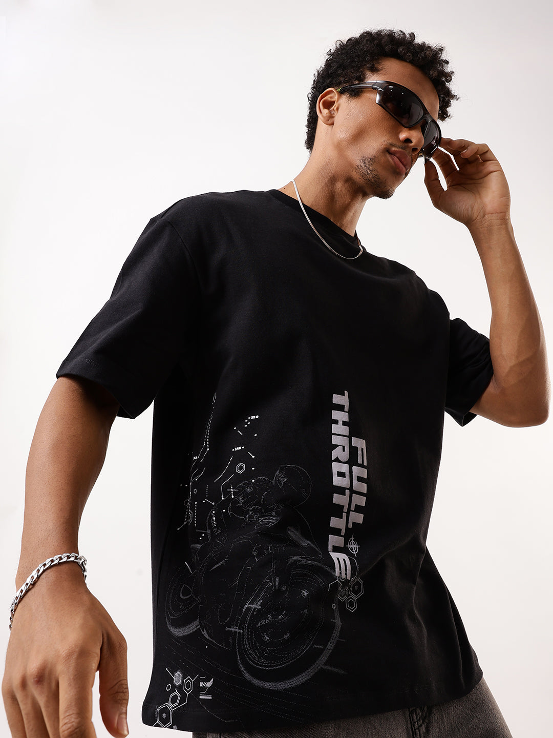 High star Printed Round Neck Pure Cotton Relaxed Fit T-shirt