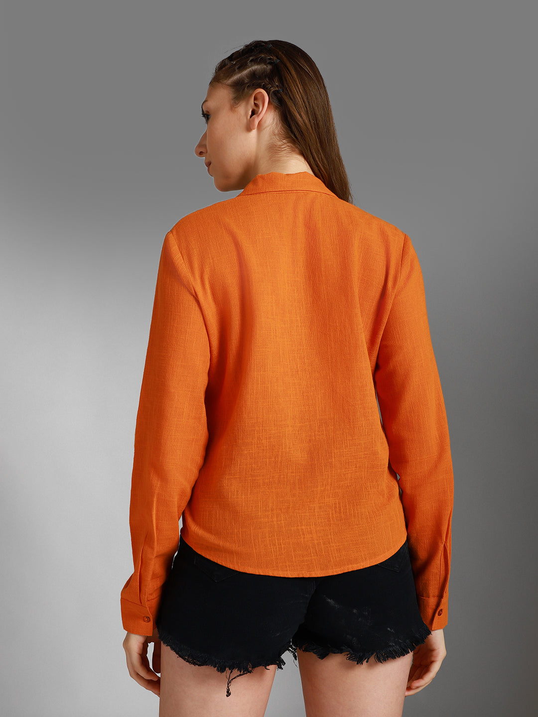 Classic Cuban Collar Long Sleeves Cotton Casual Shirt
