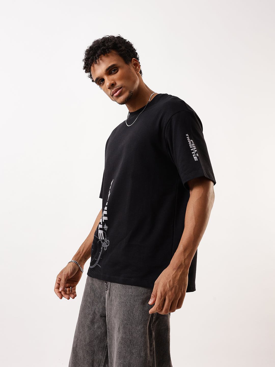 High star Printed Round Neck Pure Cotton Relaxed Fit T-shirt