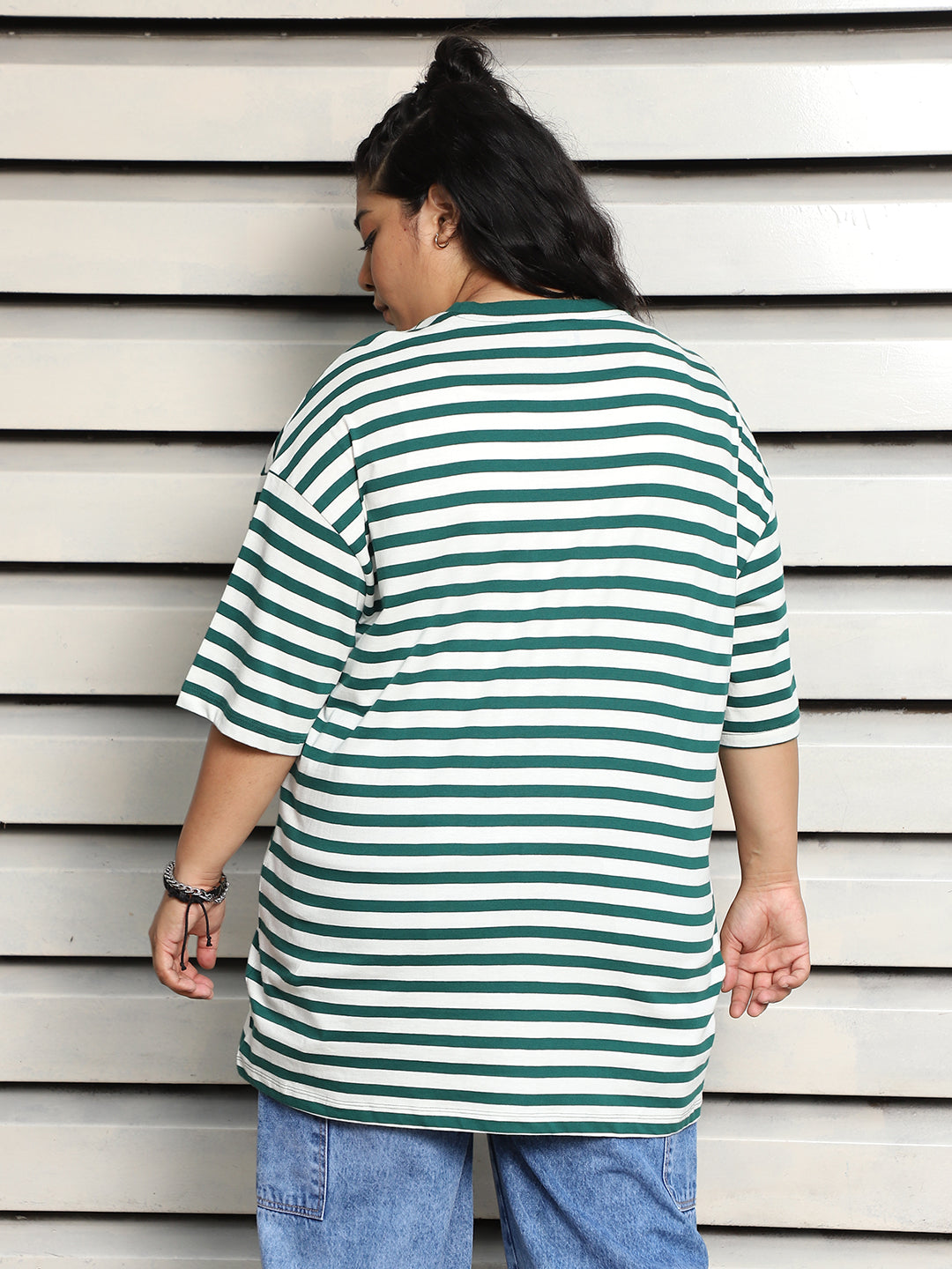 Pure Cotton Plus Size Drop-Shoulder Sleeves Oversized T-shirt