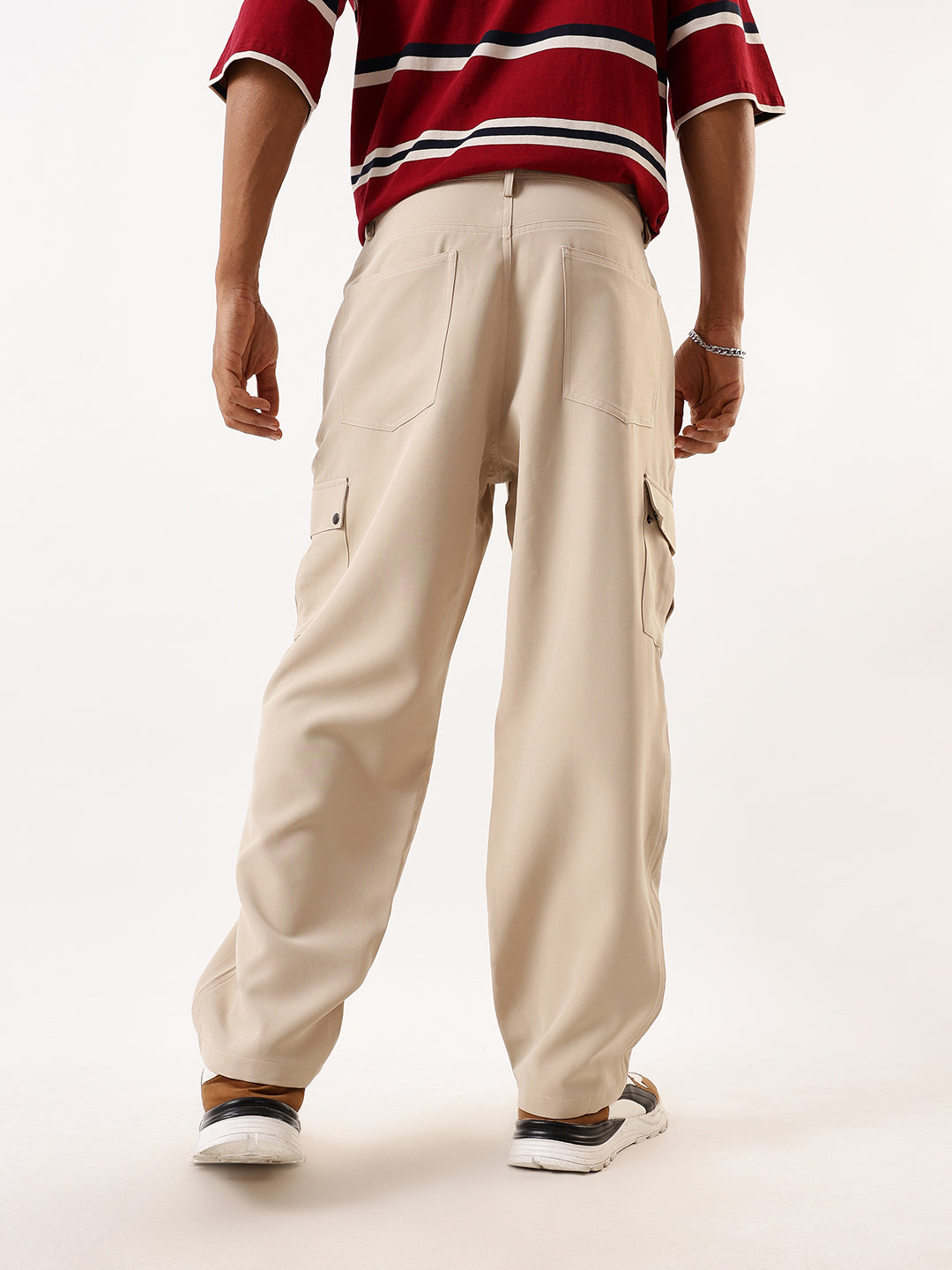 High Star Men Relaxed Easy Wash Pleated Korean Trousers