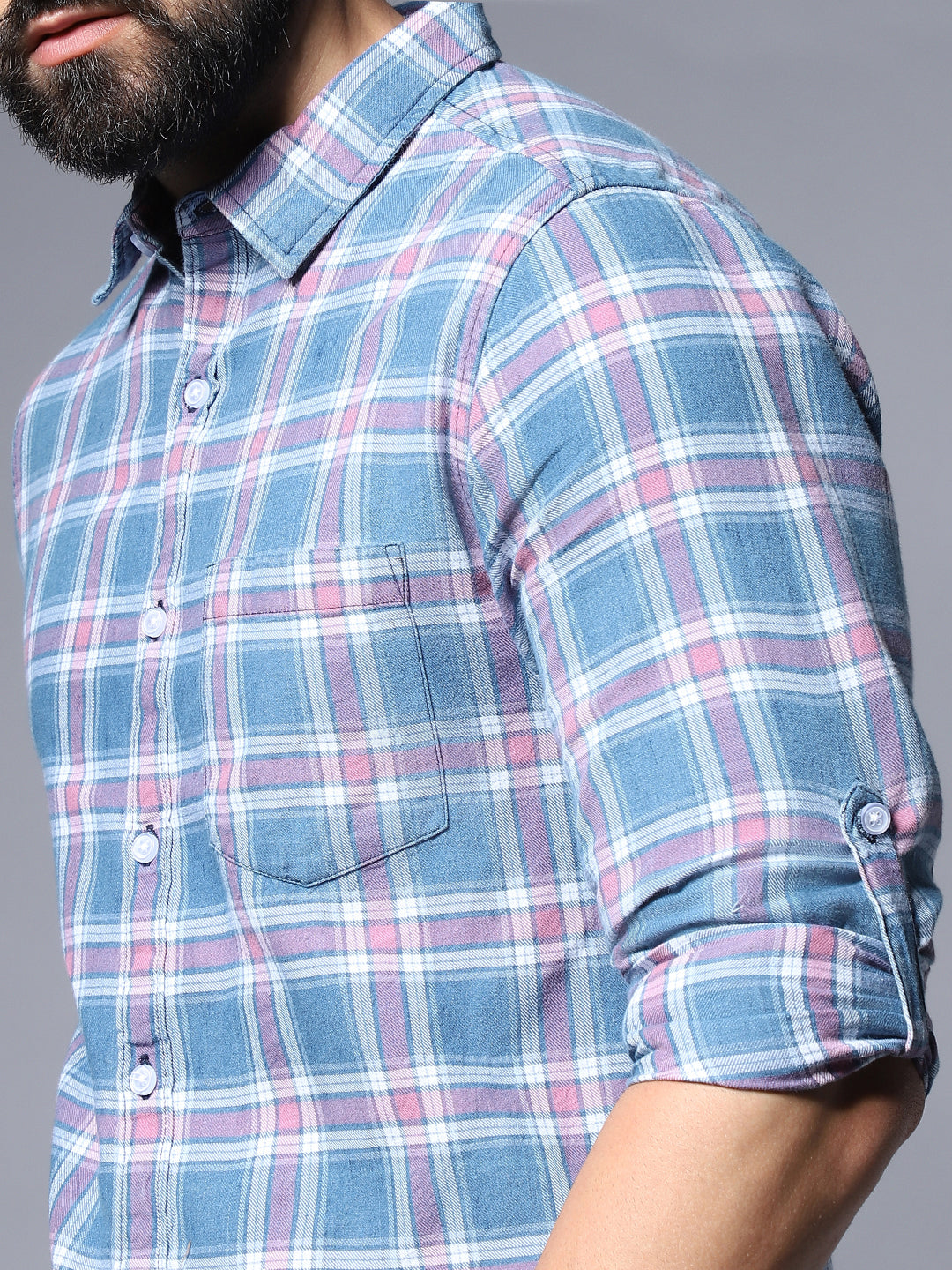 Classic Regular Fit Tartan Checked Pure Cotton Casual Shirt