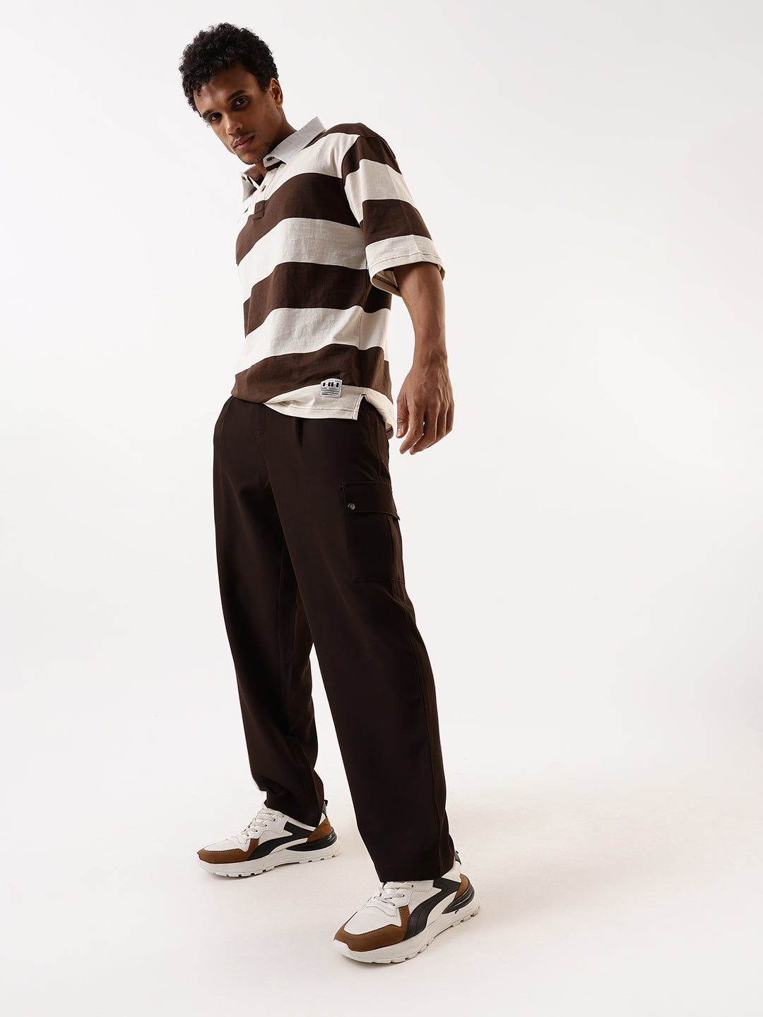 High Star Men Relaxed Easy Wash Pleated Korean Trousers