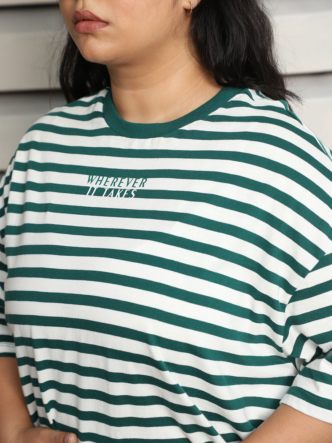 Pure Cotton Plus Size Drop-Shoulder Sleeves Oversized T-shirt