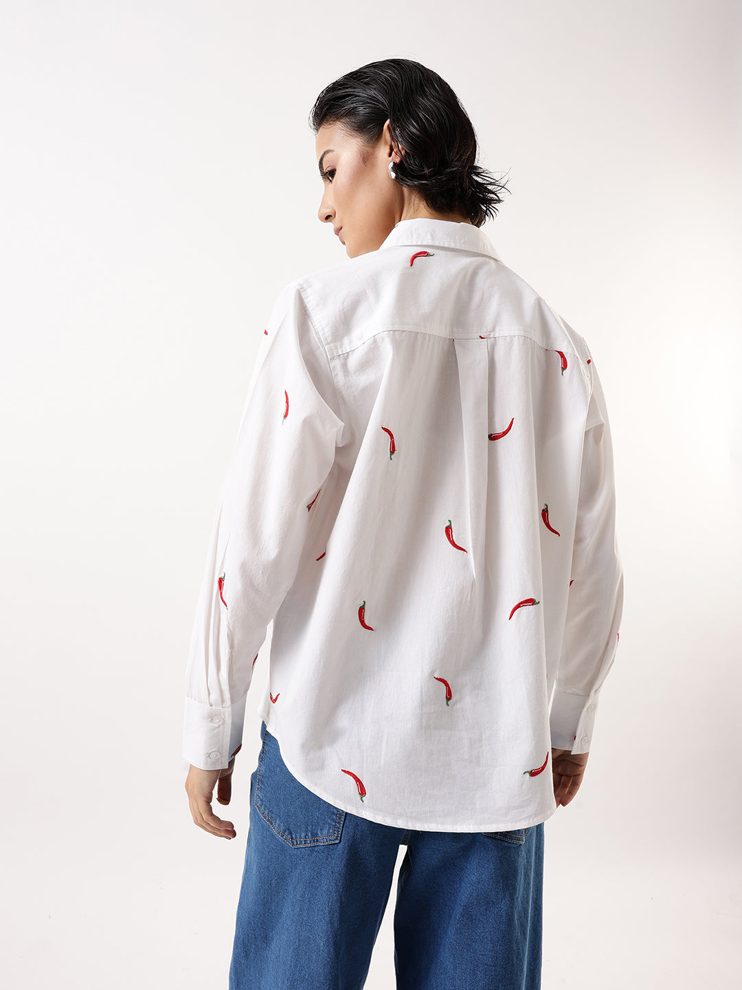 Hubberholme Women Comfort Fit Conversational Printed Pure Cotton Casual Shirt