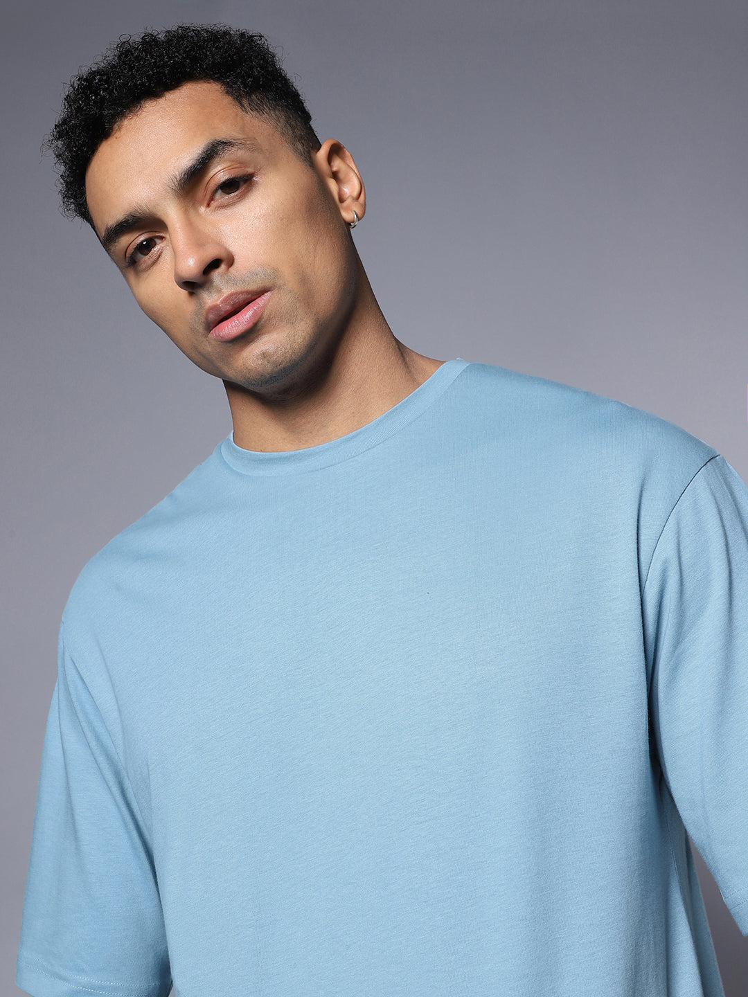 Round Neck Relaxed Cotton Short Sleeves T-shirt
