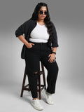 Women Plus Size High-Rise Jeans