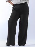 High Star Plus Size Women Wide Leg Korean Casual Trouser