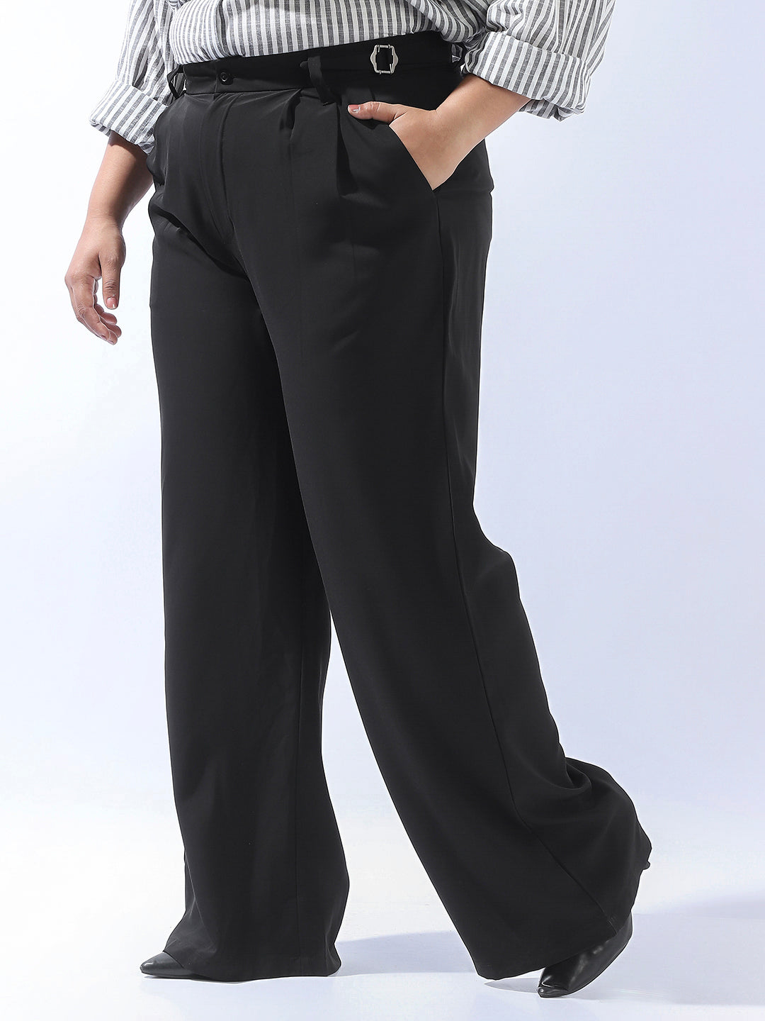 High Star Plus Size Women Wide Leg Korean Casual Trouser