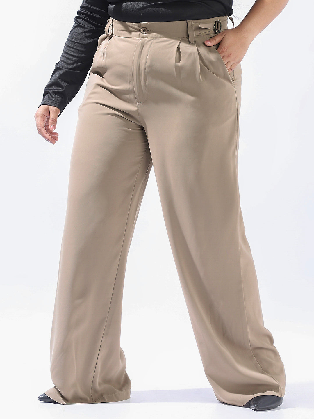 High Star Plus Size Women Wide Leg Casual Korean Trouser