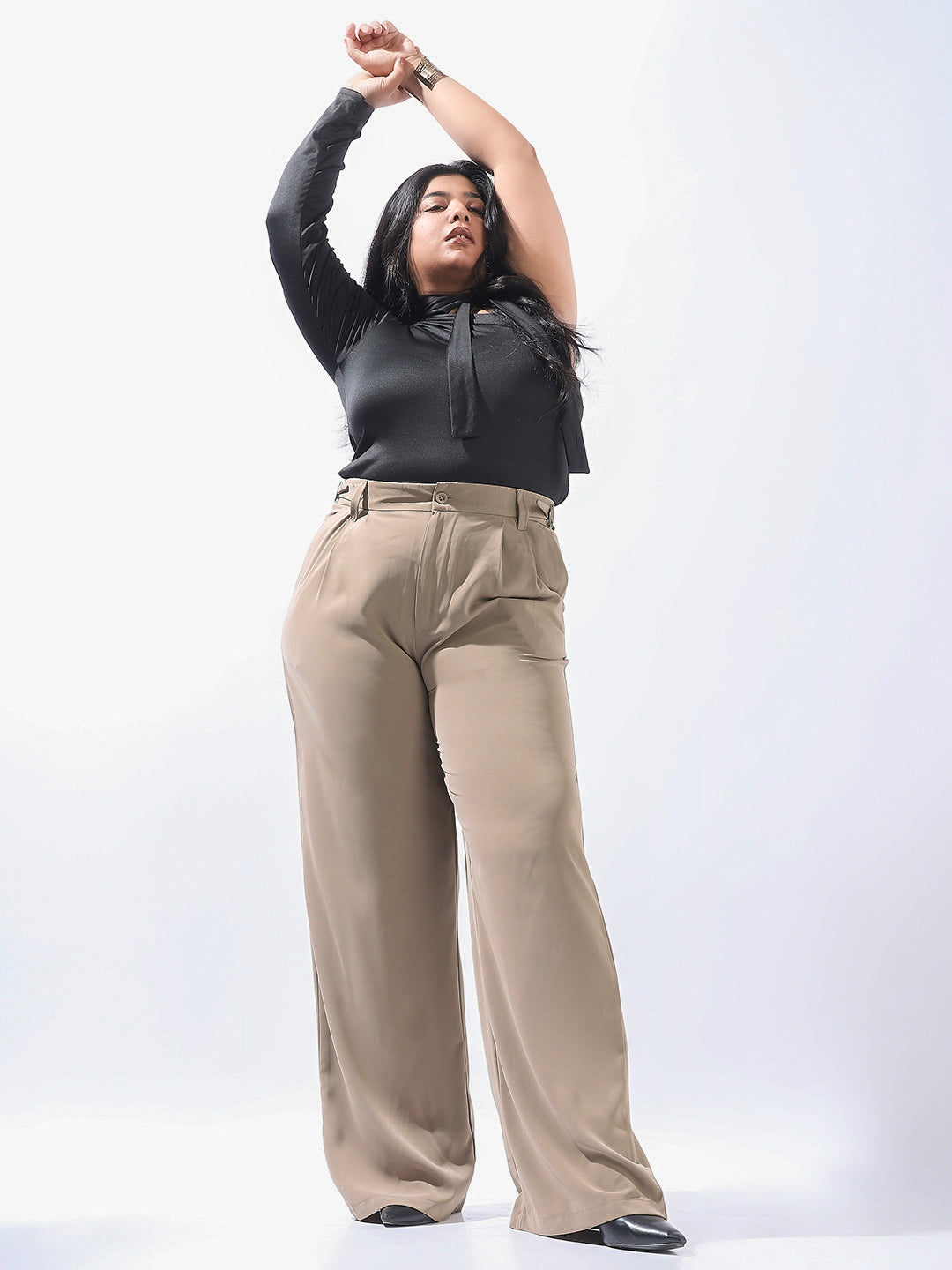 High Star Plus Size Women Wide Leg Casual Korean Trouser
