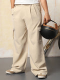 High Star Women Solid Wide Leg Korean Trousers