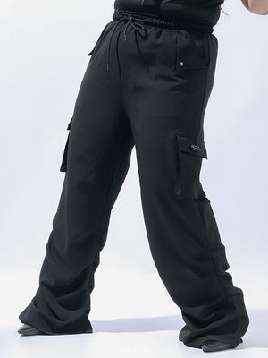 High Star Plus Size Women Wide Leg Solid Korean Trouser