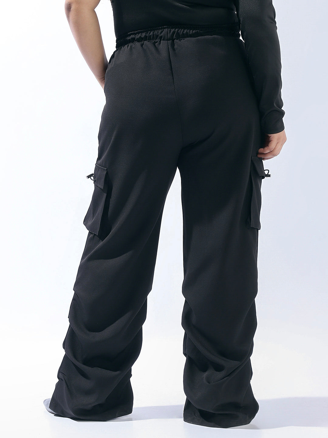 High Star Plus Size Women Wide Leg Solid Korean Trouser