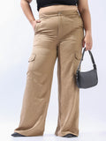 High Star Plus Size Women Wide Leg Fit Casual Korean Trouser