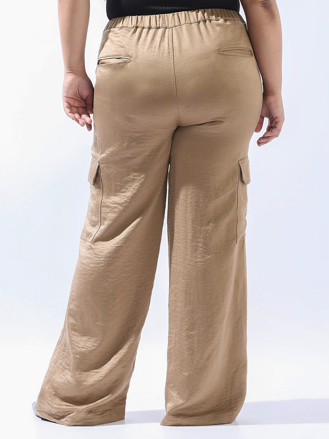High Star Plus Size Women Wide Leg Fit Casual Korean Trouser