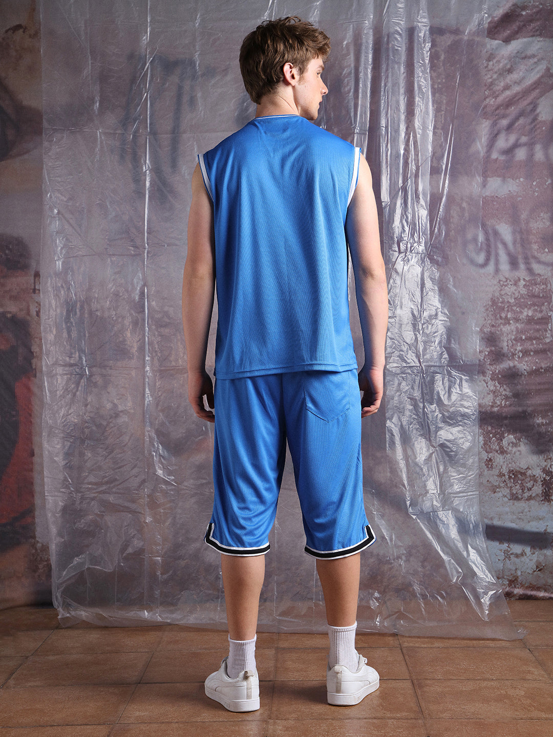 Hubberholme Men Streetletics Printed Oversized Sleeveless Fit T-Shirt & Shorts Co-ord Set