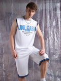 Hubberholme Men Streetletics Printed Oversized Sleeveless Fit T-Shirt & Shorts Co-ord Set