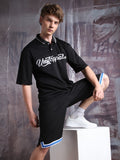 Hubberholme Men Streetletics Printed T-Shirt & Shorts Oversized fit Mesh Co-ord Set