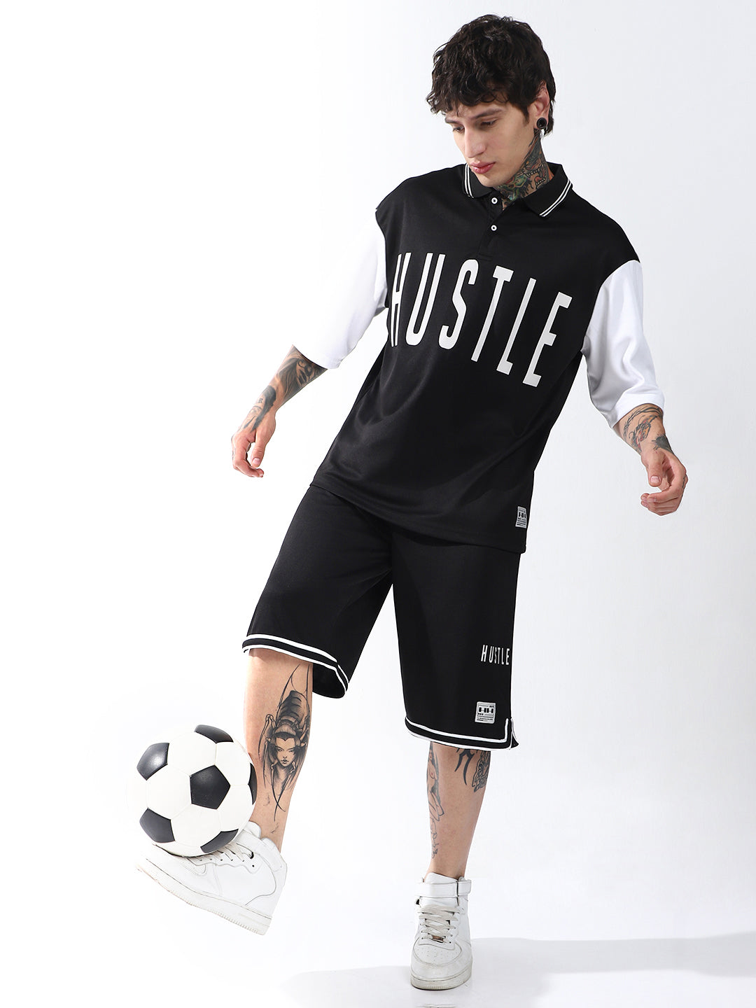 Hubberholme Printed Oversized Fit T-Shirt & Shorts