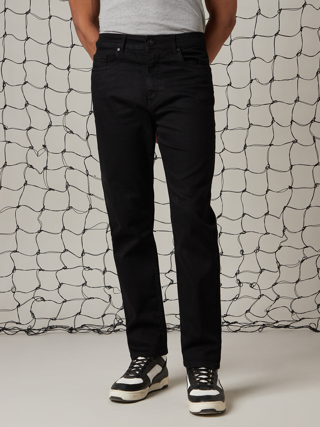 Hubberholme Men Straight Fit Clean Look Stretchable Jeans