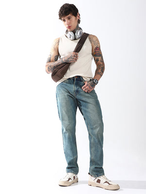 Hubberholme Men Comfort Relaxed Fit Heavy Fade Jeans