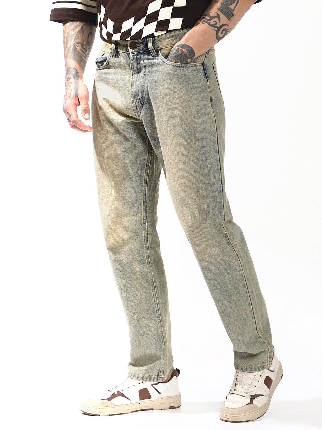 Hubberholme Men Comfort Relaxed Fit Heavy Fade Jeans