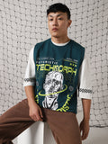 Hubberholme Men Printed Phygital Graphic Sleeveless Vest Relazed Fit T-shirt